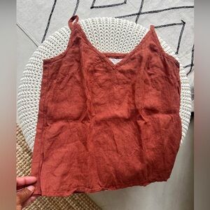 notPERFECTLINEN Terracotta Camisole